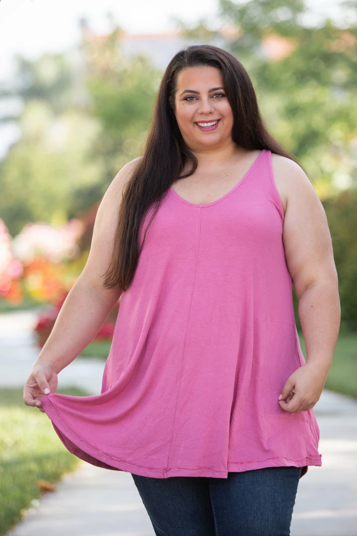 Boutique Simplified Heart & Soul Tank Tunic In Mauve 7 Boutique Simplified Heart & Soul Tank Tunic In Mauve