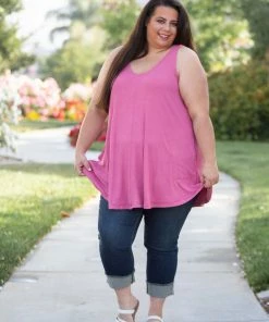Boutique Simplified Heart & Soul Tank Tunic In Mauve 16 Boutique Simplified Heart & Soul Tank Tunic In Mauve