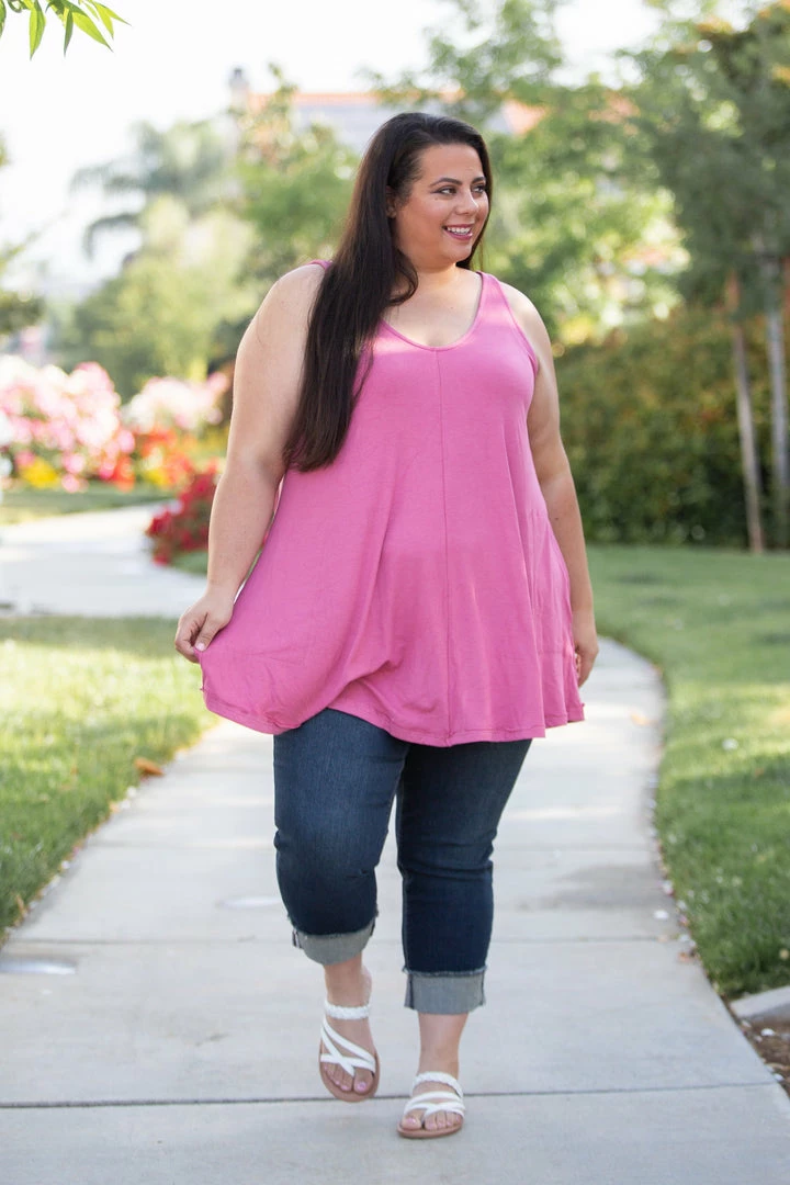 Boutique Simplified Heart & Soul Tank Tunic In Mauve 9 Boutique Simplified Heart & Soul Tank Tunic In Mauve