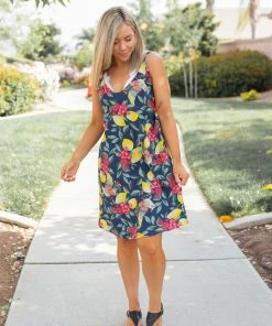 Boutique Simplified Raspberry Lemonade Summer Dress