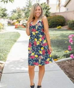 Boutique Simplified Raspberry Lemonade Summer Dress