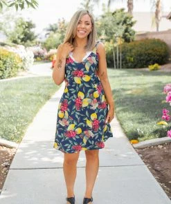 Boutique Simplified Raspberry Lemonade Summer Dress