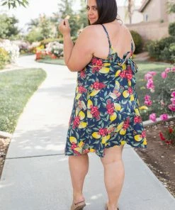 Boutique Simplified Raspberry Lemonade Summer Dress