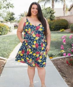Boutique Simplified Raspberry Lemonade Summer Dress