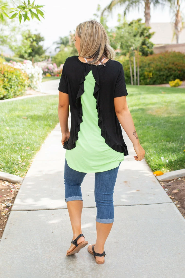 Boutique Simplified Lime-A-Rita Short Sleeve Top 1 Boutique Simplified Lime-A-Rita Short Sleeve Top