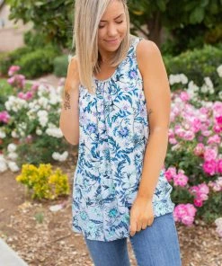 Boutique Simplified Ombre Floral Sleeveless Top 14 Boutique Simplified Ombre Floral Sleeveless Top
