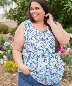 Boutique Simplified Ombre Floral Sleeveless Top 17 Boutique Simplified Ombre Floral Sleeveless Top