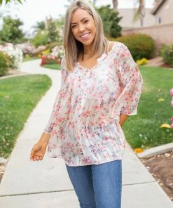 Boutique Simplified Sheer To Love Short Sleeve Top
