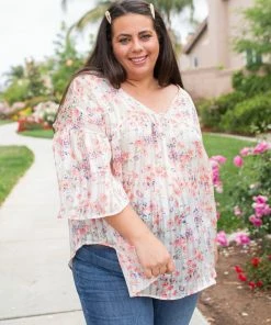 Boutique Simplified Sheer To Love Short Sleeve Top