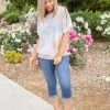 Boutique Simplified Silver Fox Short Sleeve Top