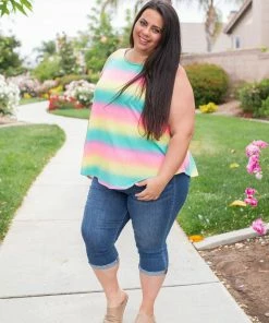 Boutique Simplified Totally Radical Sleeveless Top