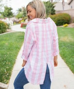 Boutique Simplified Country Fair Plaid Button Down