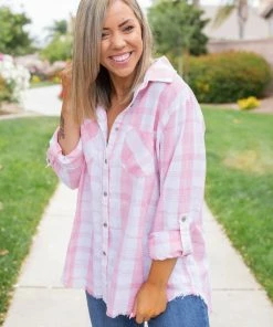Boutique Simplified Country Fair Plaid Button Down