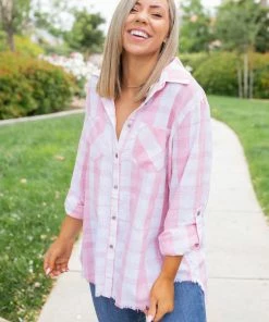Boutique Simplified Country Fair Plaid Button Down