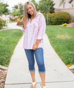 Boutique Simplified Country Fair Plaid Button Down