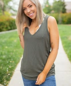 Boutique Simplified Oh Say Can You See Olive Sleeveless Top 14 Boutique Simplified Oh Say Can You See Olive Sleeveless Top