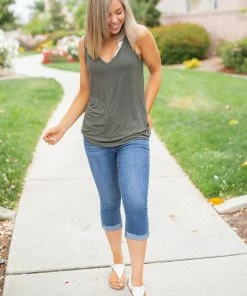 Boutique Simplified Oh Say Can You See Olive Sleeveless Top 16 Boutique Simplified Oh Say Can You See Olive Sleeveless Top