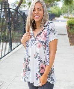 Boutique Simplified Blissful Designs Short Sleeve Hoodie