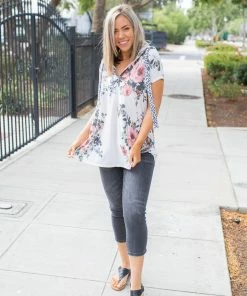 Boutique Simplified Blissful Designs Short Sleeve Hoodie