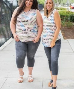 Boutique Simplified Subliminal Messages Sleeveless Top