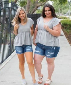 Boutique Simplified Vintage Feels Peplum Top