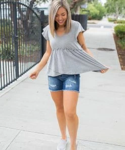 Boutique Simplified Vintage Feels Peplum Top