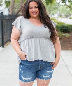 Boutique Simplified Vintage Feels Peplum Top