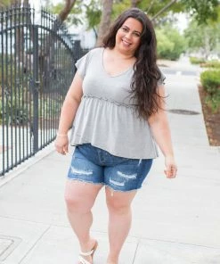 Boutique Simplified Vintage Feels Peplum Top