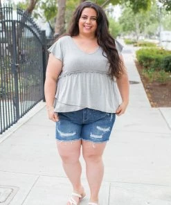 Boutique Simplified Vintage Feels Peplum Top