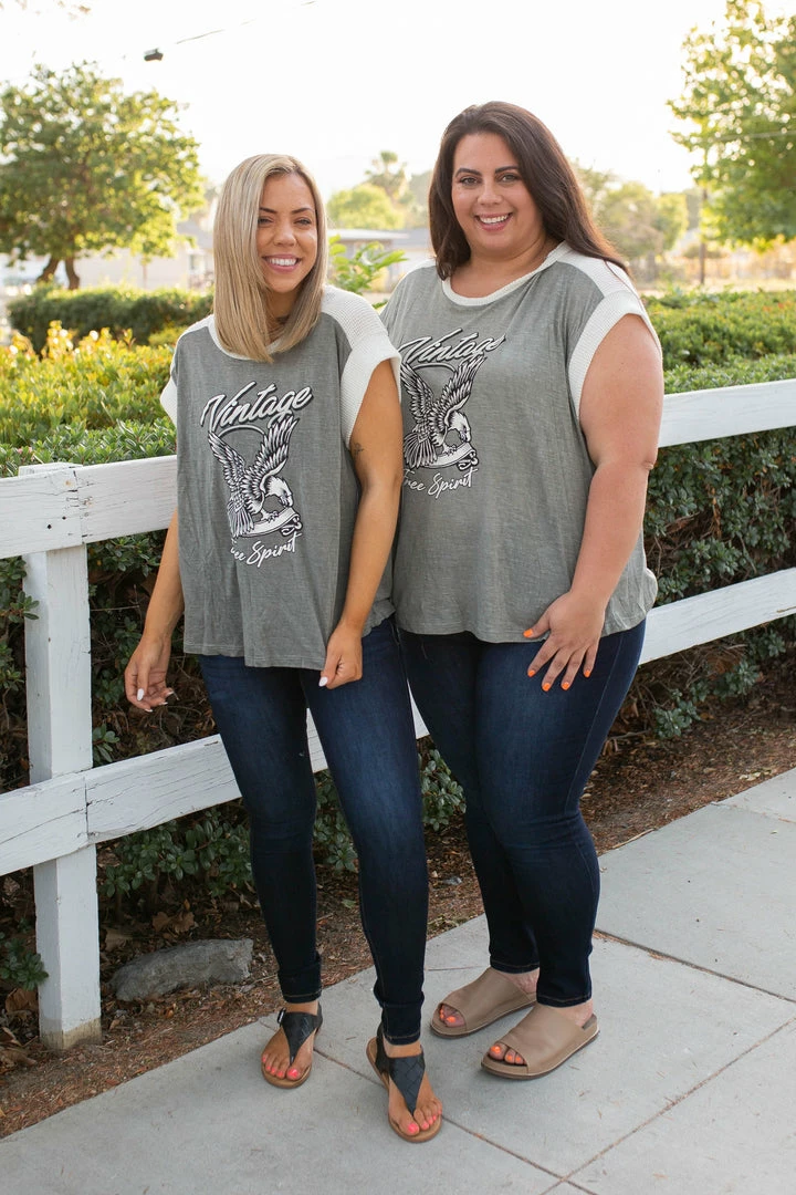 Boutique Simplified Vintage Free Spirit Short Sleeve Top 2 Boutique Simplified Vintage Free Spirit Short Sleeve Top