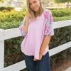 Boutique Simplified Pretty In Pink Raglan