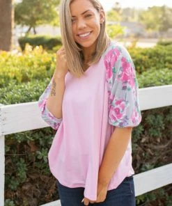 Boutique Simplified Pretty In Pink Raglan