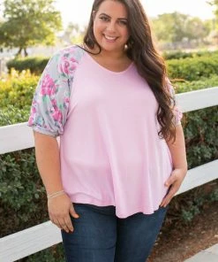 Boutique Simplified Pretty In Pink Raglan