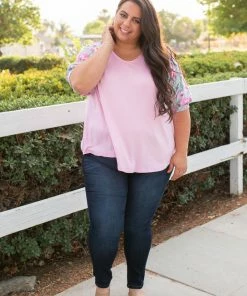 Boutique Simplified Pretty In Pink Raglan