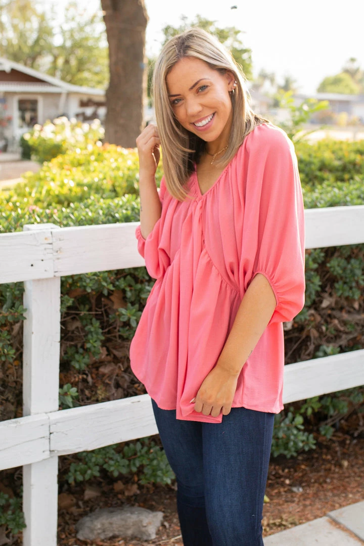 Boutique Simplified Strawberry Wine Woven Top 1 Boutique Simplified Strawberry Wine Woven Top