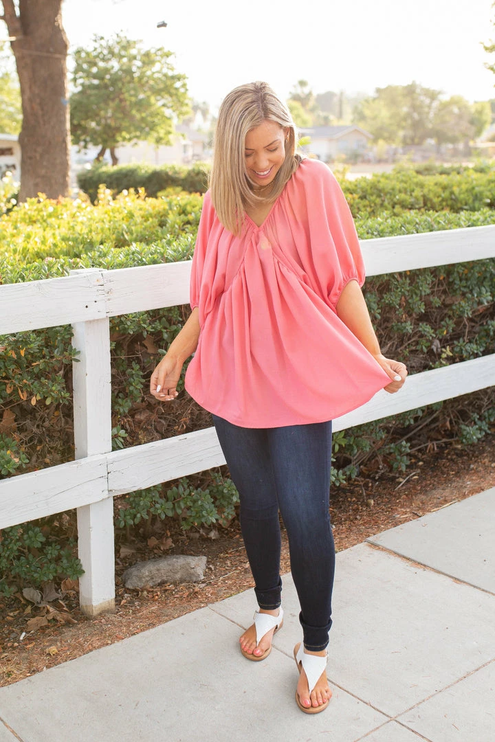 Boutique Simplified Strawberry Wine Woven Top 3 Boutique Simplified Strawberry Wine Woven Top