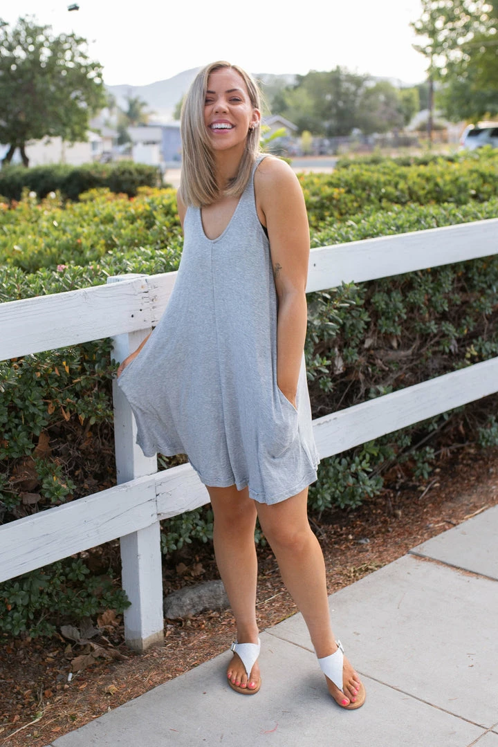 Boutique Simplified Heart & Soul Tank Tunic In Heather Grey 2 Boutique Simplified Heart & Soul Tank Tunic In Heather Grey