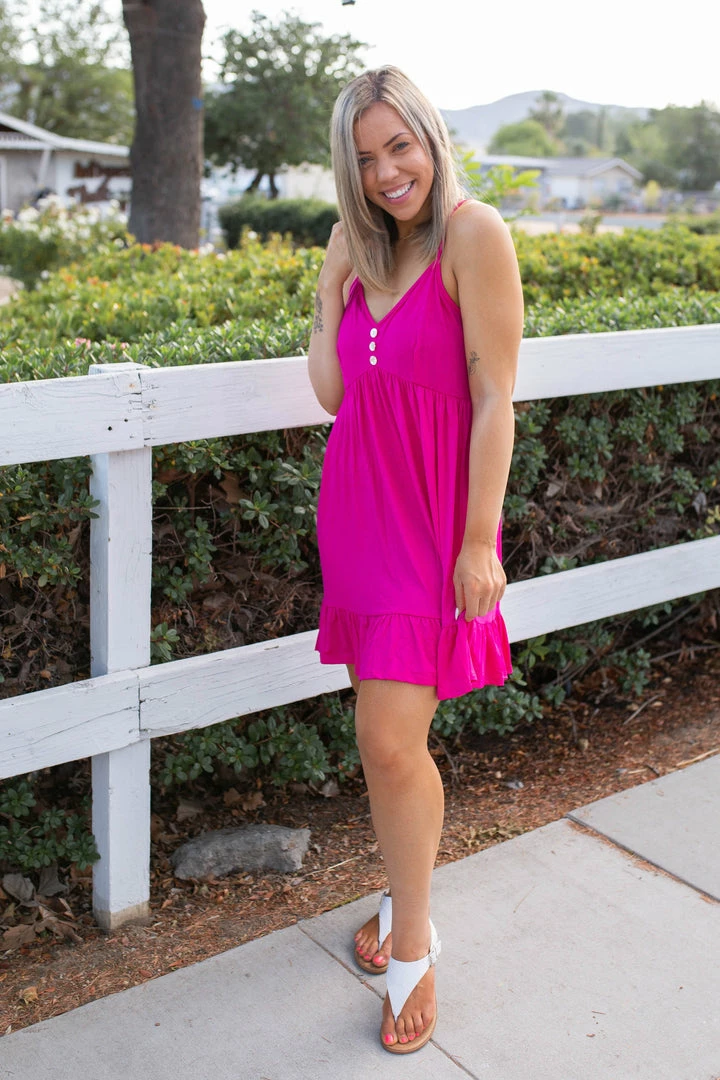 Boutique Simplified Krista Tunic Dress In Fuchsia 3 Boutique Simplified Krista Tunic Dress In Fuchsia