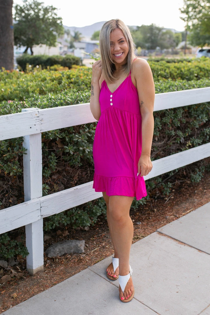 Boutique Simplified Krista Tunic Dress In Fuchsia 4 Boutique Simplified Krista Tunic Dress In Fuchsia