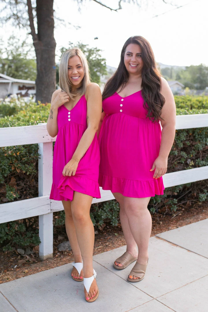 Boutique Simplified Krista Tunic Dress In Fuchsia 1 Boutique Simplified Krista Tunic Dress In Fuchsia