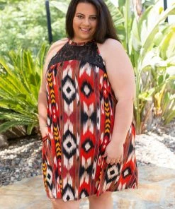 Boutique Simplified Standing Tall Halter Dress