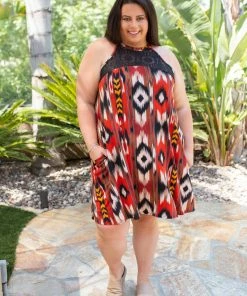 Boutique Simplified Standing Tall Halter Dress