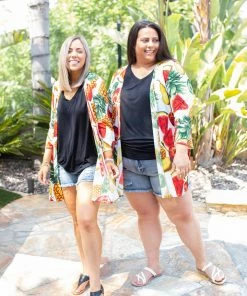 Boutique Simplified Tooty Fruity Open Face Kimono