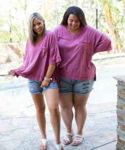 Boutique Simplified Frayed To Perfection In Raspberry