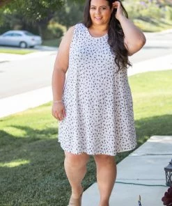 Boutique Simplified Geo-Magic Swing Dress