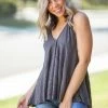 Boutique Simplified My Charcoal Empire Sweater Tank