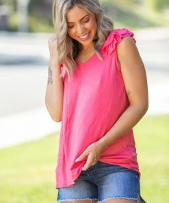 Boutique Simplified Added Touch Sleeveless Top