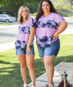 Boutique Simplified Purple Horizons Colorblock Top 10 Boutique Simplified Purple Horizons Colorblock Top