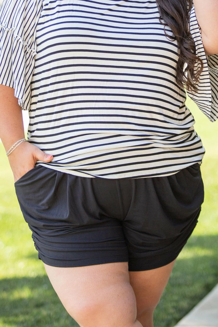 Boutique Simplified Blacked Out Harem Shorts 2 Boutique Simplified Blacked Out Harem Shorts