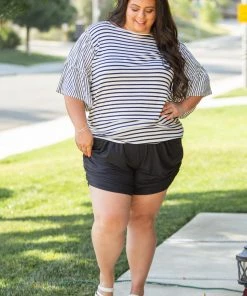 Boutique Simplified Fly Away With Me Ruffle Sleeve Top